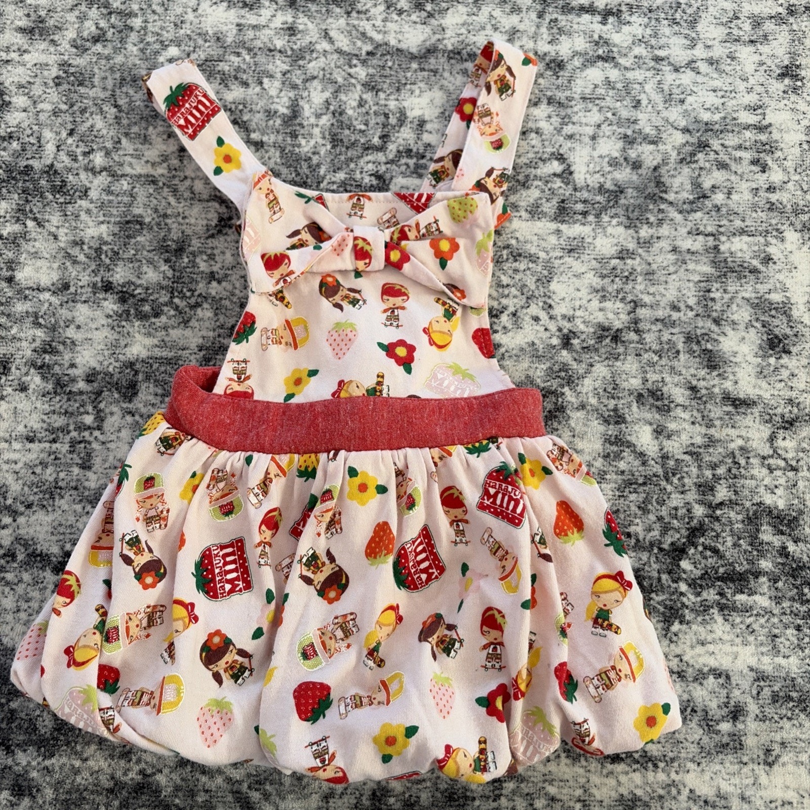 Harajuku Mini Gwen Stefani Strawberry Dress Bow Size 2t No Doubt Lovers Pink